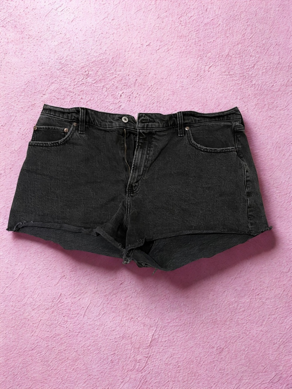 Abercrombie Curve Love Black Denim Shorts